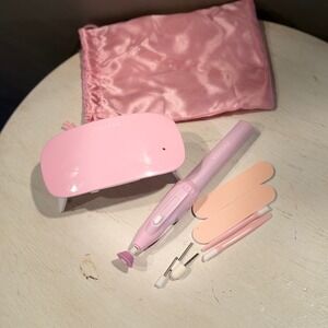 Vivitar Pink Deluxe Gel Manicure Set with UV‎ LED Nail Lamp and Electric File